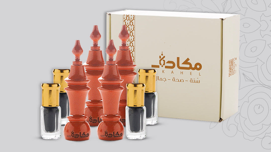 Mkahel distributions products including bottles and a box on a light gray background